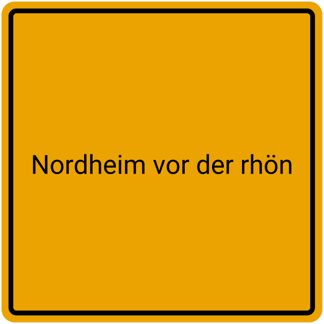 Meldebestätigung Nordheim vor der Rhön